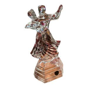 Vintage RCR Royal Crystal Rock Dancing Couple Figurine – 24% Lead Crystal – Ital